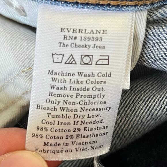 Everlane The Cheeky Jean Crop Medium Wash Plus size 35 Minimalist Sustainable - Picture 7 of 8